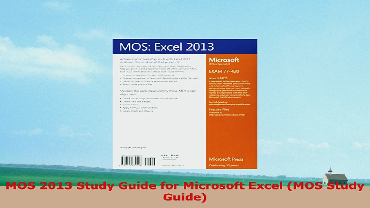 READ ONLINE  MOS 2013 Study Guide for Microsoft Excel MOS Study Guide