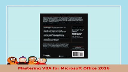 READ ONLINE  Mastering VBA for Microsoft Office 2016