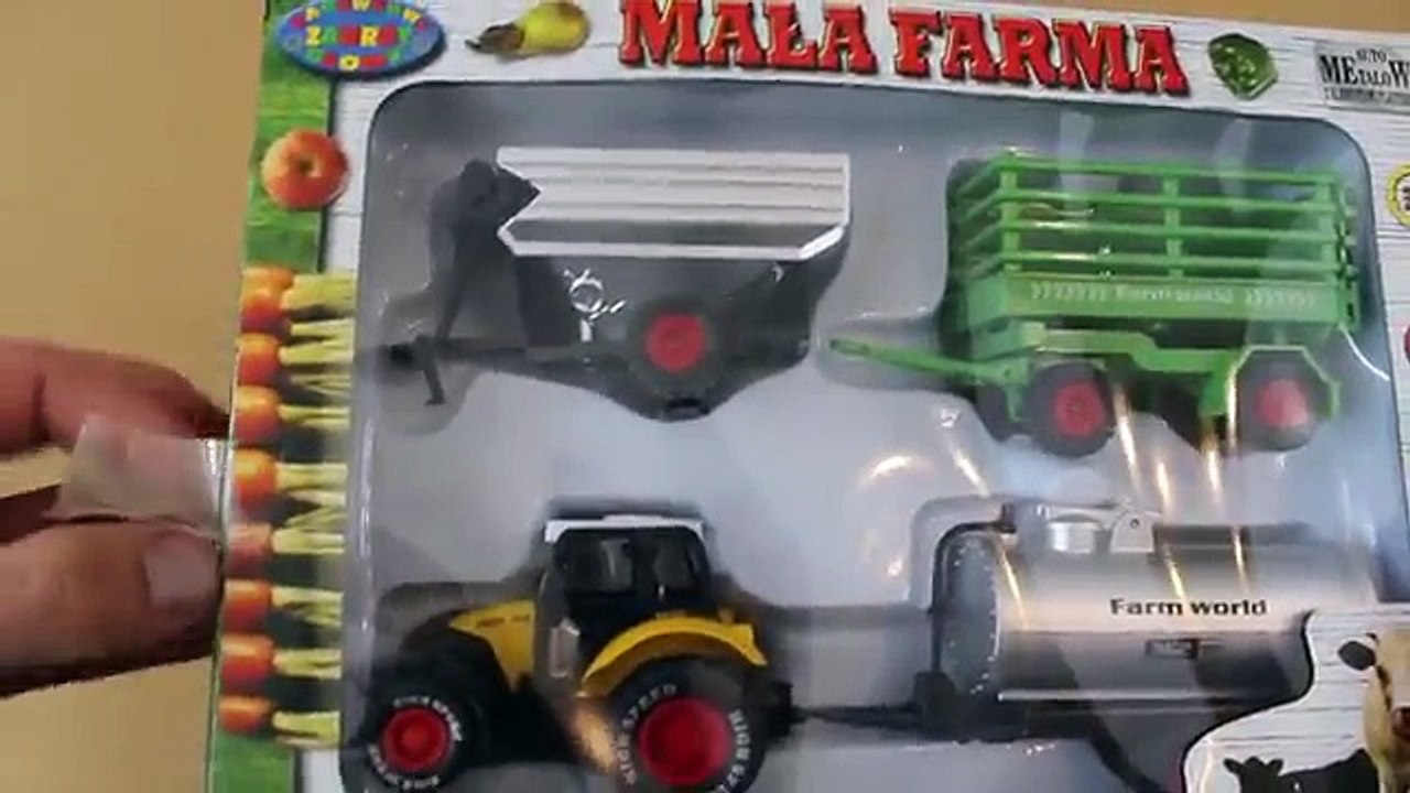 JOHN DEERE FARM TOY PLAYSET UNBOXING HORSES COWS VEHICLES ARTICULATED TRACTOR FORKLIFT