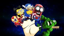 Spiderman Captain America Batman Hulk Cartoons For Children Finger Family Nursery Rhymes f