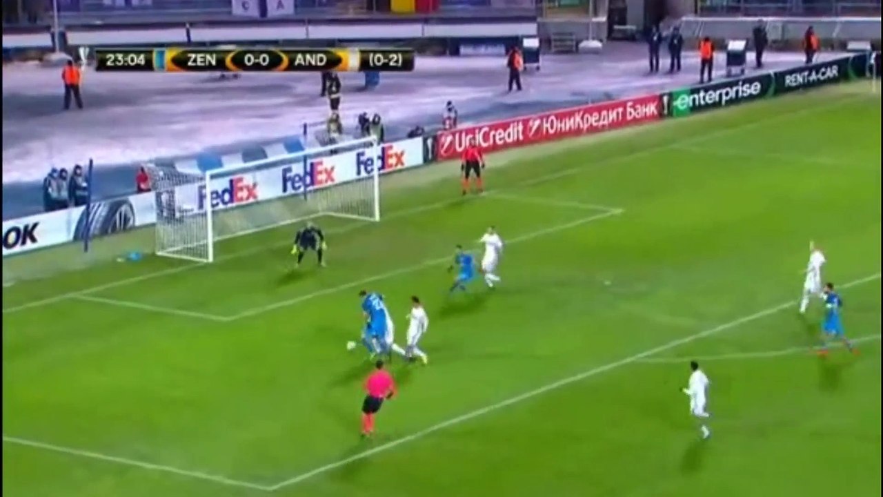 ZENIT ST PETERSBURG 1-0 ANDERLECHT Goal Giuliano  1-0  Zenit St Petersburg vs Anderlecht - Europa League 2017