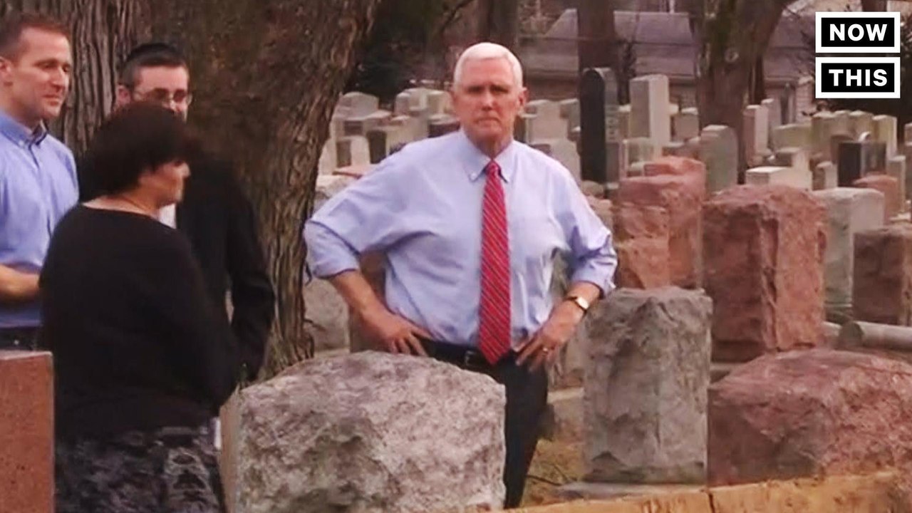Mike Pence Visits Vandalized Jewish Cemetery