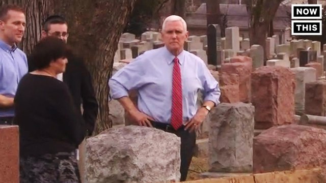 Mike Pence Visits Vandalized Jewish Cemetery