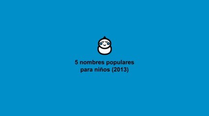 Nombres populares para niños (2013)