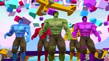 Colors Hulk Compilation | Five Little Monkeys Jumping On The Bed | Finger Family | Spiderm