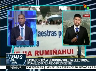 Ecuador: maestros marchan en apoyo a las instituciones electorales