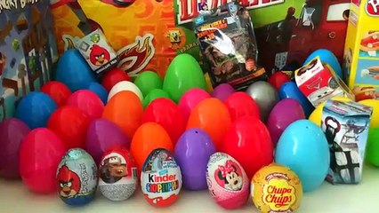 50 Surprise eggs Unboxing Kinder Surprise Eggs Cars Киндеры Сюрпризы на русском языке тачки