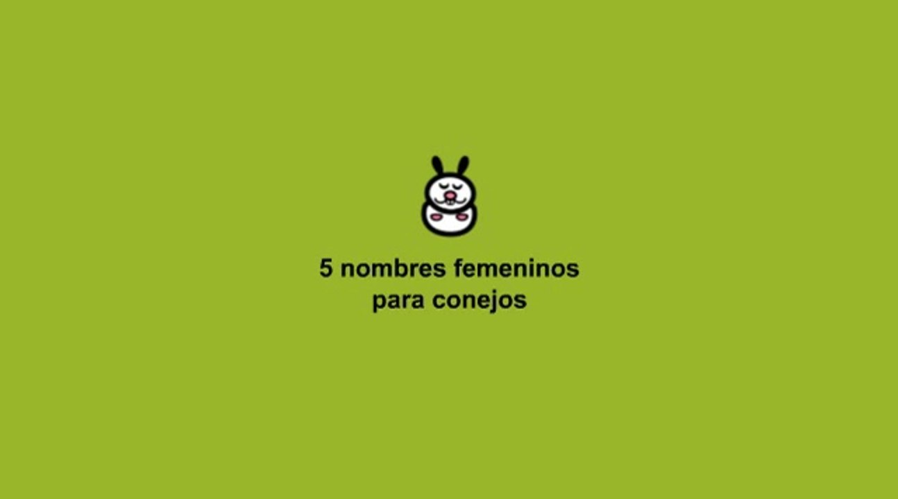 Nombres para conejas