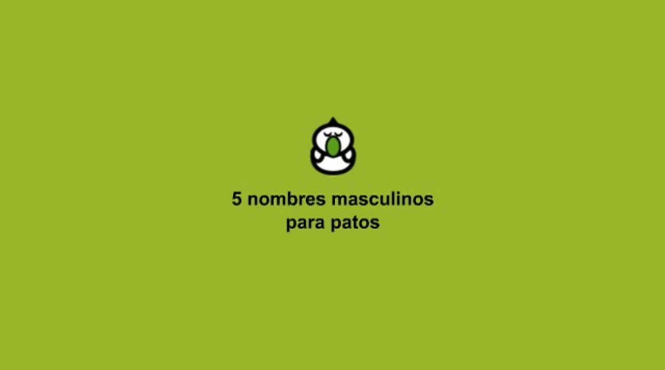 Nombres para patos