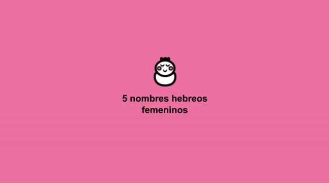 Nombres hebreos para niñas