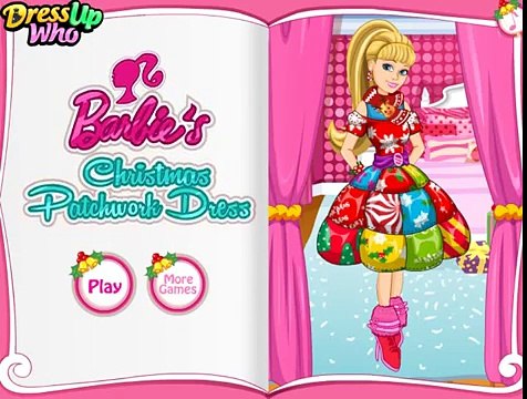 Barbie Christmas Patchwork Dress - Barbie Games Movie