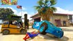 Dinoco Guardar McQueen Spiderman reparar Coches Transportador de canciones infantiles Canciones para Niños Carrito