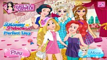 Disney Princesa Elsa Anna Rapunzel Ariel y el Blanco de la Nieve Perfecta el Día de Compilación de Vestir G