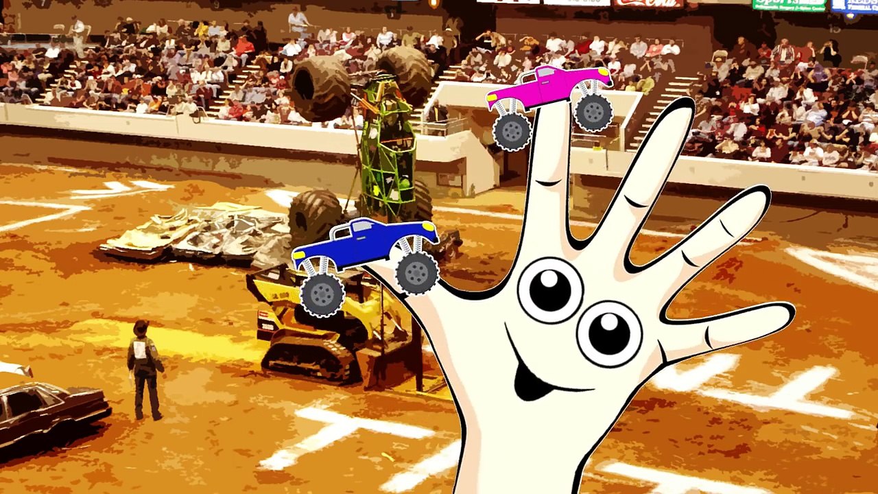 Finger Family Monster Trucks | Vehicles Nursery Rhyme for Children | Kids Fun Songs | Catc