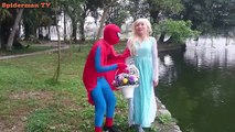 Spiderman Congelado Elsa vs King Kong YETI Spider-Man Elsa Superhéroe de la Diversión en la Vida Real maléfico