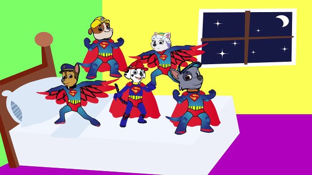 Five Little PJ Masks & Paw Patrol Finger Family | 5 Little Monkeys Jumping on the bed Nurs