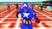 Spiderman Hulk, Batman Ironman, Capitán América Dibujos Animados Para Niños, Carreras De Caballos Videos