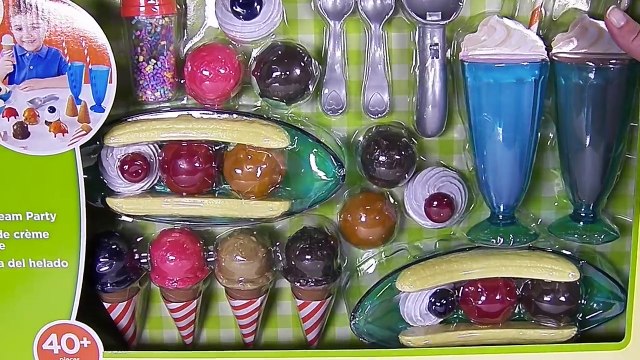 TOY ICE CREAM PLAYSET JUST LIKE HOME MAKE BANANA SPLITS & ICE CREAM CONES-OPRvUSb_Yho