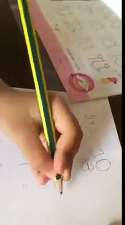 Little nursery boy and  math.