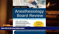 Popular Book  Anesthesiology Board Review Pearls of Wisdom 3/E (Pearls of Wisdom Medicine)  For