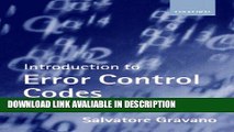 PDF [Free] Download Introduction to Error Control Codes (Textbooks in Electrical and Electronic