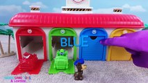 Learn Colors Paw Patrol Tayo Garages Learn Colors Toy Surprises with Marshall Rubble Chase