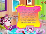 ❀.❤ Pregnant Draculaura Bathroom Cleaning : Monster High Games / Clean Up Games / Baby Gam