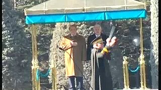 Prime Minister Muhammad Nawaz Sharif officially welcomed at Cankaya Palace, Ankara with Guard of Honor