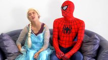 Spiderman vs Joker vs Congelados Anna! Spiderman Consigue Hipnotizado Divertida Película de Superhéroes en Re