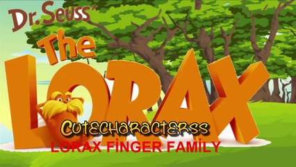 El Lorax Dibujos Animados Dedo De La Familia Rima De Cuarto De Niños