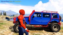 Spiderman And Cars. Off-Road Cars And Race Adventures. Nursery Rhymes Songs With Actionブリー