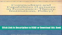 Download Free Commodities and Capabilities (Professor Dr. P. Hennipman Lectures in Economics, Vol