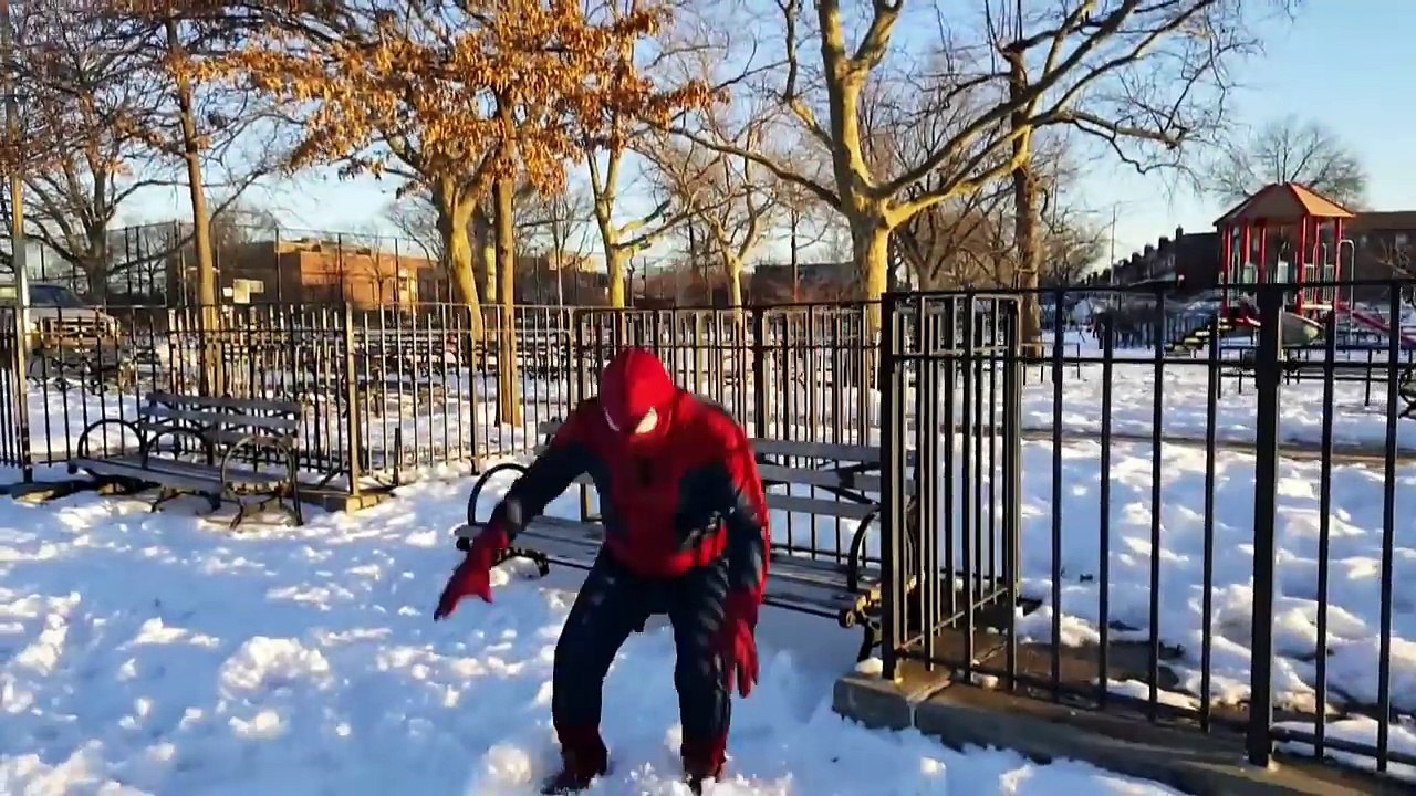 SPIDERMAN & BATMAN vs T-Rex IRL - TREX Doorbell Prank - Superhero Movie In Real Life - Mar