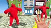 Spiderman captain America Gorilla dinosaur 3d Animation Daddy Finger family Song Nursery R