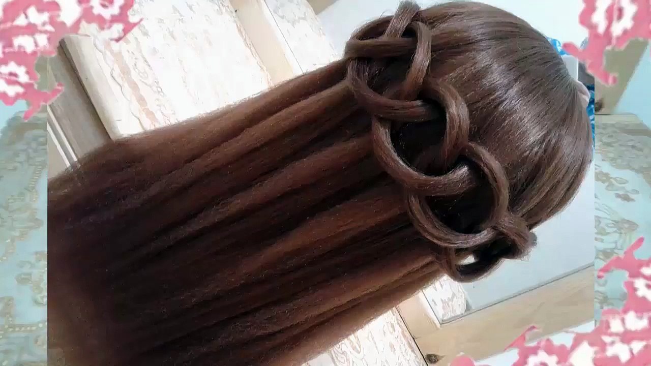 peinados recogidos faciles para cabello largo bonitos y rapidos con trenzas para niña para fiestas83