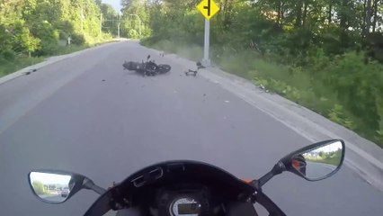 Il se crash bien comme il faut avec sa Yamaha R3