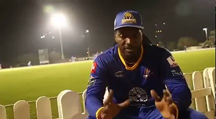 Message by Chris Gayle for Karachi Kings...