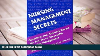 Popular Book  Nursing Management Secrets, 1e  For Online