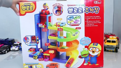 Tayo the Little Bus Parking Garage Cars With Pororo Toys