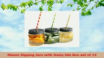 Mason Sipping Jars with Daisy lids 8ozset of 12 2e305112