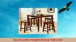 5pc Counter Height Dining Table and Stools Pub Set Dark Walnut Finish bd40a2c9