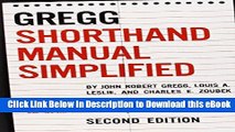 Read Online The GREGG Shorthand Manual Simplified For Kindle
