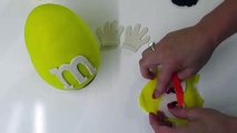 M&M Play-Doh Surprise Egg Tutorial How To Make Giant Yellow M&M Video DIY Yellow M&M surprise egg.