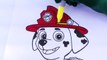 Nickelodeon Paw Patrol Marshall Coloring Page! Fun Coloring Activity for Kids Toddlers Children