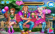 Frozen Elsa Love Trouble - Disney Elsa Anna and Kristoff Love Kissing Game for Girls
