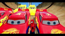Colores McQueen Coches Divertidos de dibujos animados de Spiderman con canciones infantiles Canciones para Niños SHS