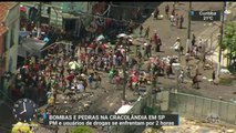 Usuários de drogas e policiais se enfrentam no centro de São Paulo