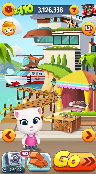 Talking Tom Gold Run - Neon Angela x110 Max Stats (4,000,000 High Score)