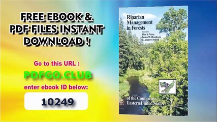 Riparian Management in Forests of the Continental Eastern United States