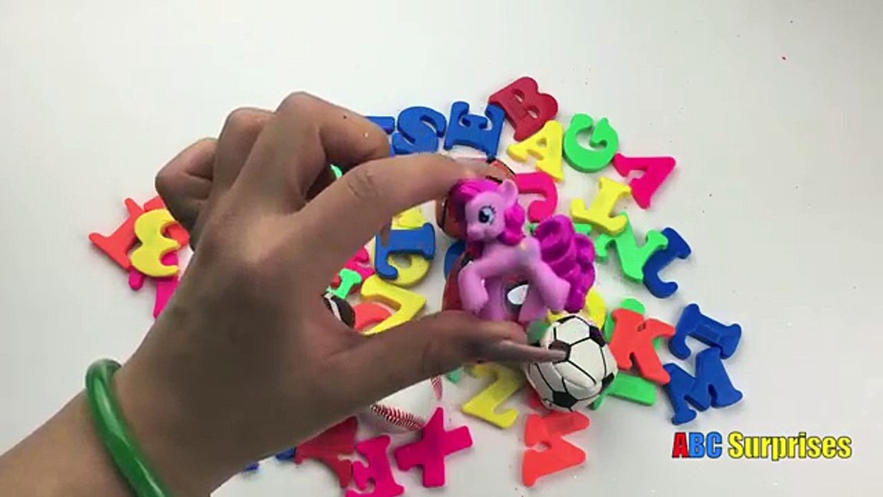 ABC SURPRISES LEARN TO SPELL BALLS Disney Car Toys Lightning Mcqueen Spiderman Captain America Pony